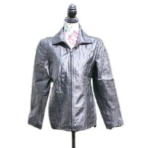 East 5th Genuine Leather Full Zip Black Women's Small Jacket Moto Classic